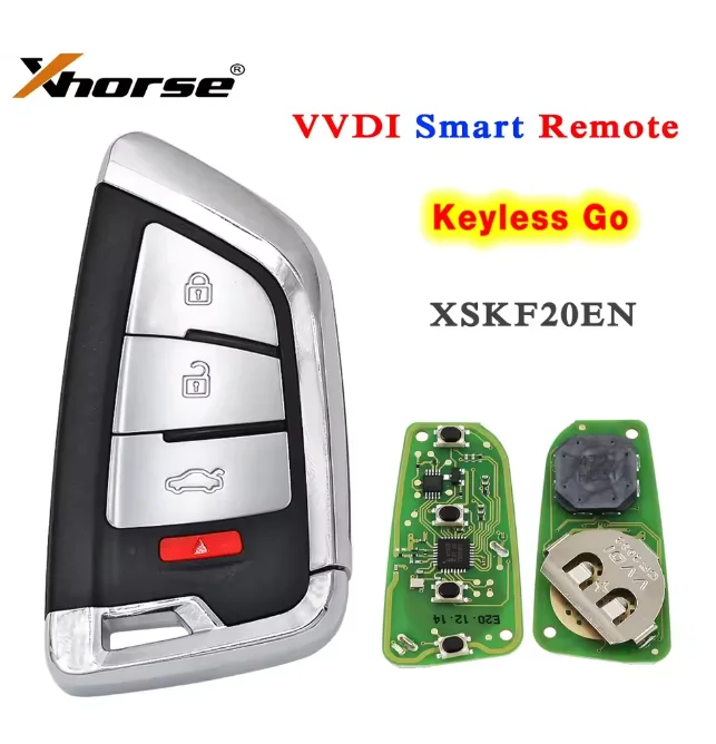 1PCS XHORSE VVDI XSKF20EN Smart Key Universal Remote with Proximity Function Keyless Go PN: XSKF20EN English Version