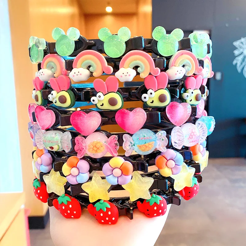 Children Hair Bands Hoop for Girls Cute Cartoon Candy Flower Headband Sweet Kids Hairband Headwear Baby Hair Accessories New