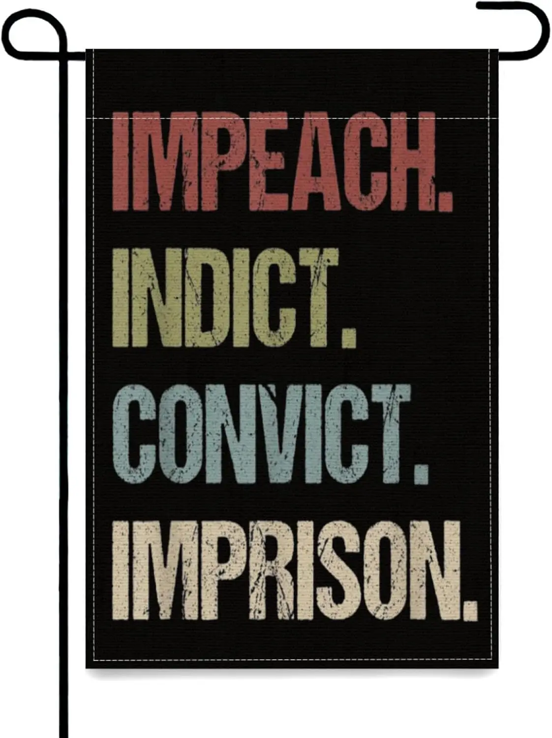 Impeach Remove Convict No Kings Flag America Yard Flag,12x18 Inch Double Sided Garden Flags Tapestry for Farmhouse Seasonal  yyi