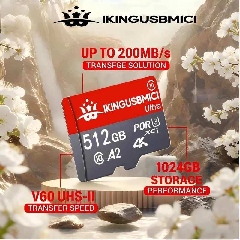 

32GB 128GB 256GB 512GB Micro SD Card SD Cards TF Cards Memory Card A2 V30 Efficient for Smartphone Tablet Nintendo Switch