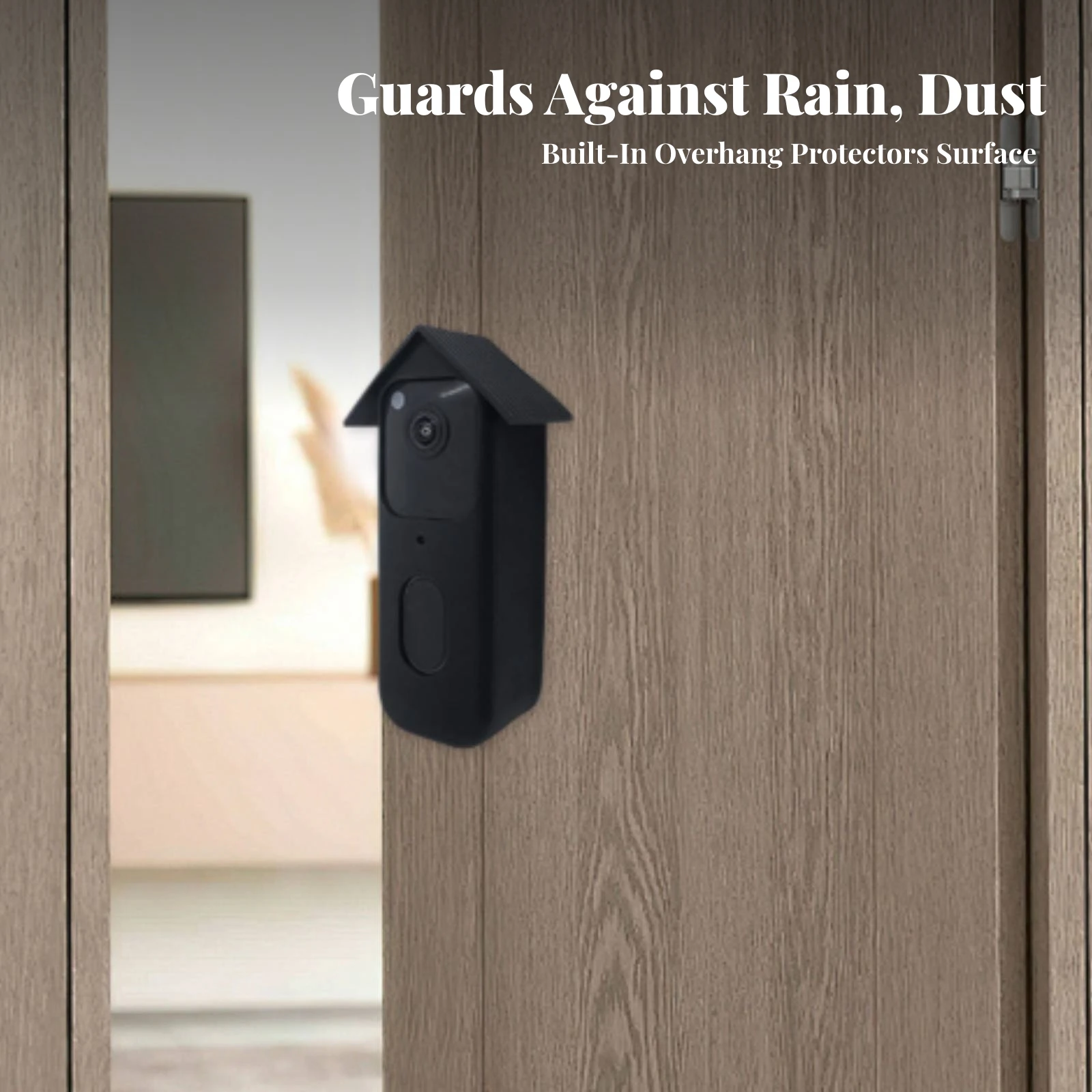 Chime Cover with Roof Weatherproof Chime Cover Silicone Skin Flexible Stretchable for Homeowners, Outdoor, Home Entrance