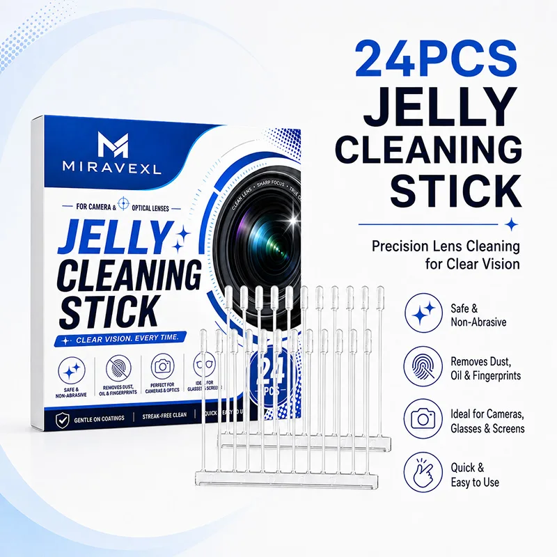 24Pcs Jelly Cleaning Stick Camera Lens Cleaner Reusable Sticky Gel Dust Remover for Optical Lens Screen Binoculars Glasses Phone