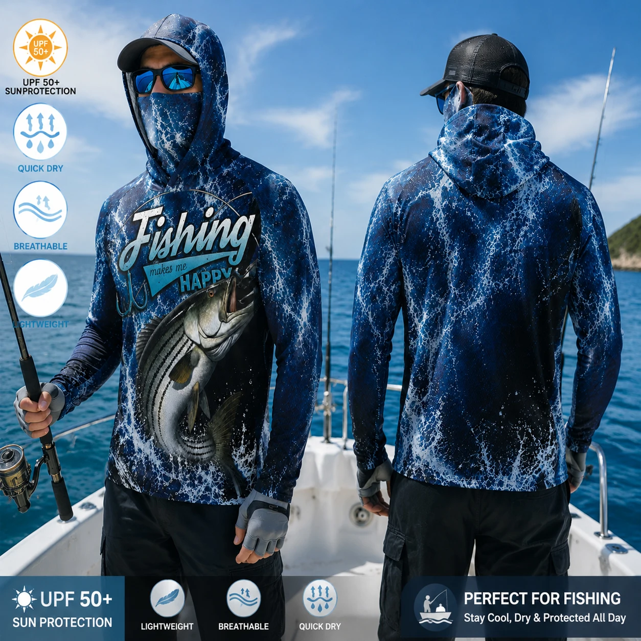Outdoor Sport Hoodie - هودي صيد السمك بعامل حماية من