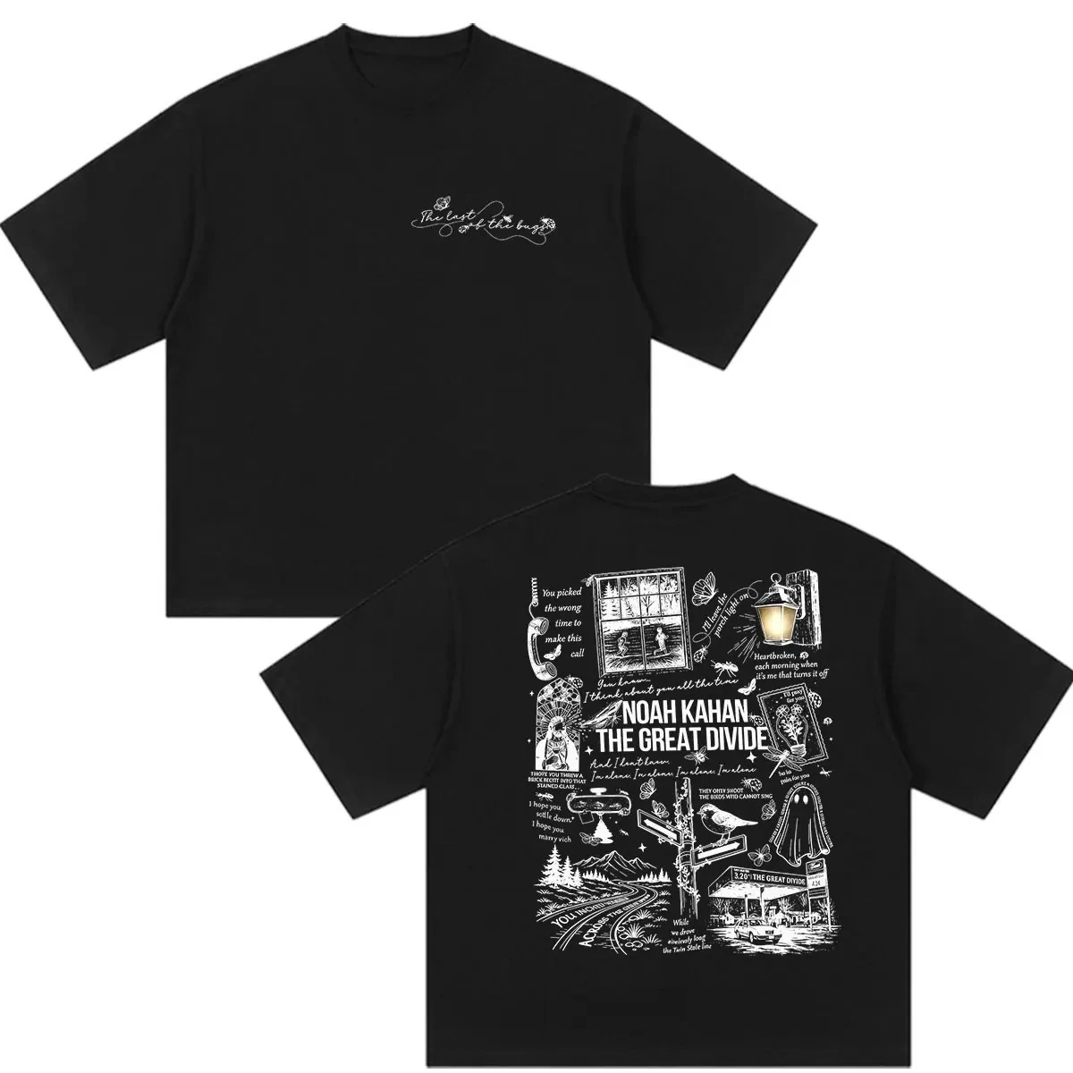 2026 Noah Kahan The Great Divide TourDouble Sided Print Tee Shirts Men Women Casual Fashion Trendy Cotton Short Sleeve T-shirt