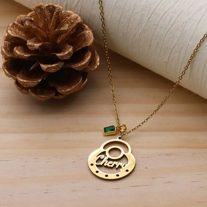

Todorova Custom Name Stainless Steel Chinese Gourd Pendant Necklace Women Light Luxury Elegant Fashion Jewelry Gift