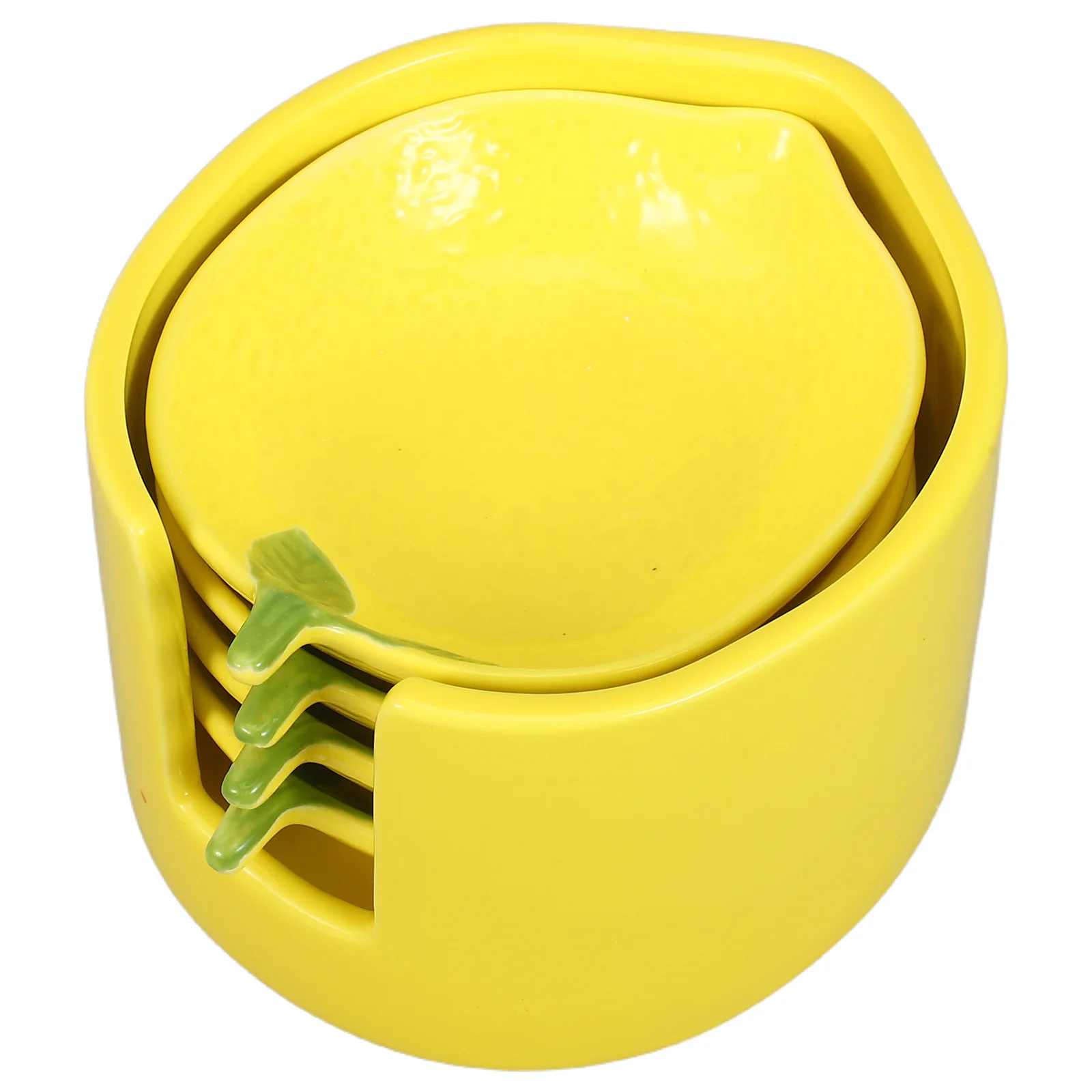 

1Set Ceramic Condiment Bowl Lemon Shape - Porcelain Snack Dish for Sushi Bbq Sauce Dipping Fruit Appetizers Decorative Tableware