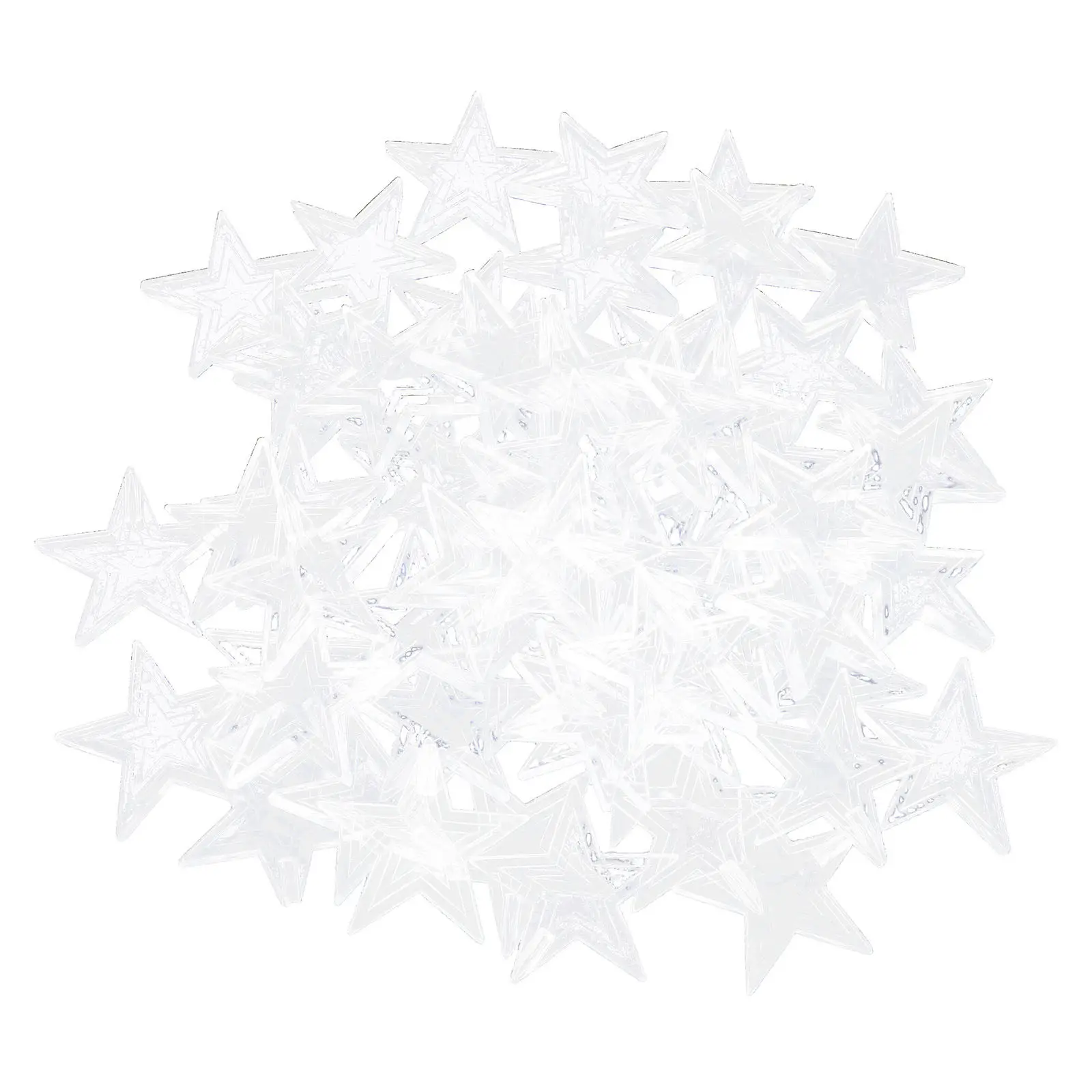 60Pcs Star Shaped Decorative String Light Bulb Covers 5Mm Mini LED Waterproof Replacement Outdoor Indoor Party