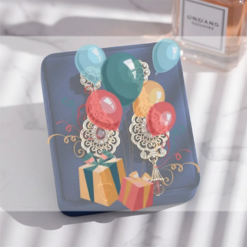 1Pair Arab Earrings Elegant Moroccan Style For Women Gold Plated Multicolor Rhinestones Drop Wedding Jewelry Valentines Gift