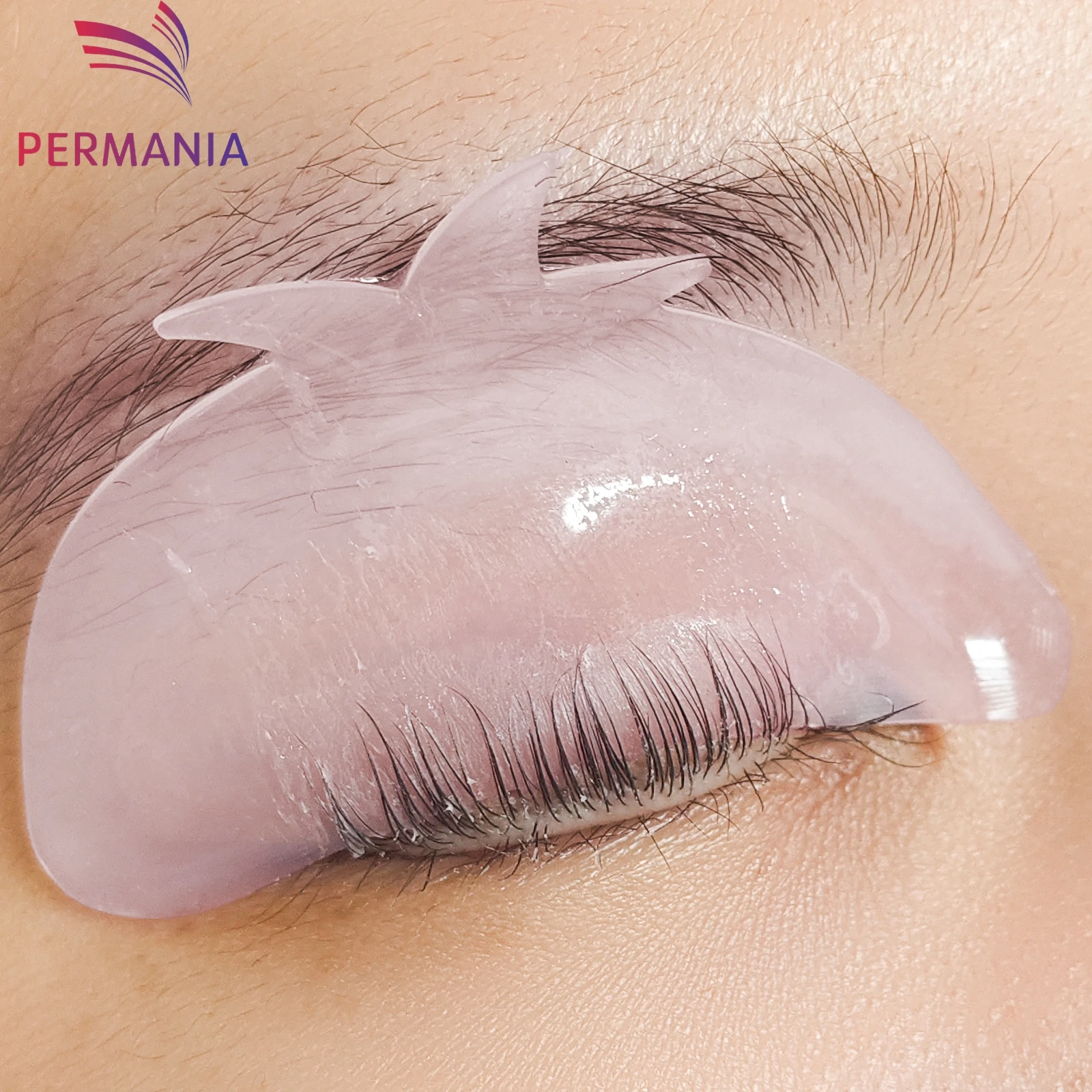 PEMANIA 2 Stück Tomatenförmige Silikon-Wimpernperm-Pads Klebende Wimpernstäbchen Schutzschild Lifting 3D Wimpernzange Zubehör Make-up-Tool