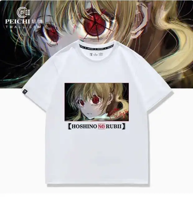 

Anime OSHI NO KO Ai Hoshino Aquamarin Short Sleeve T-Shirt Summer Cosplay Costume Casual Student Loose Tops anime