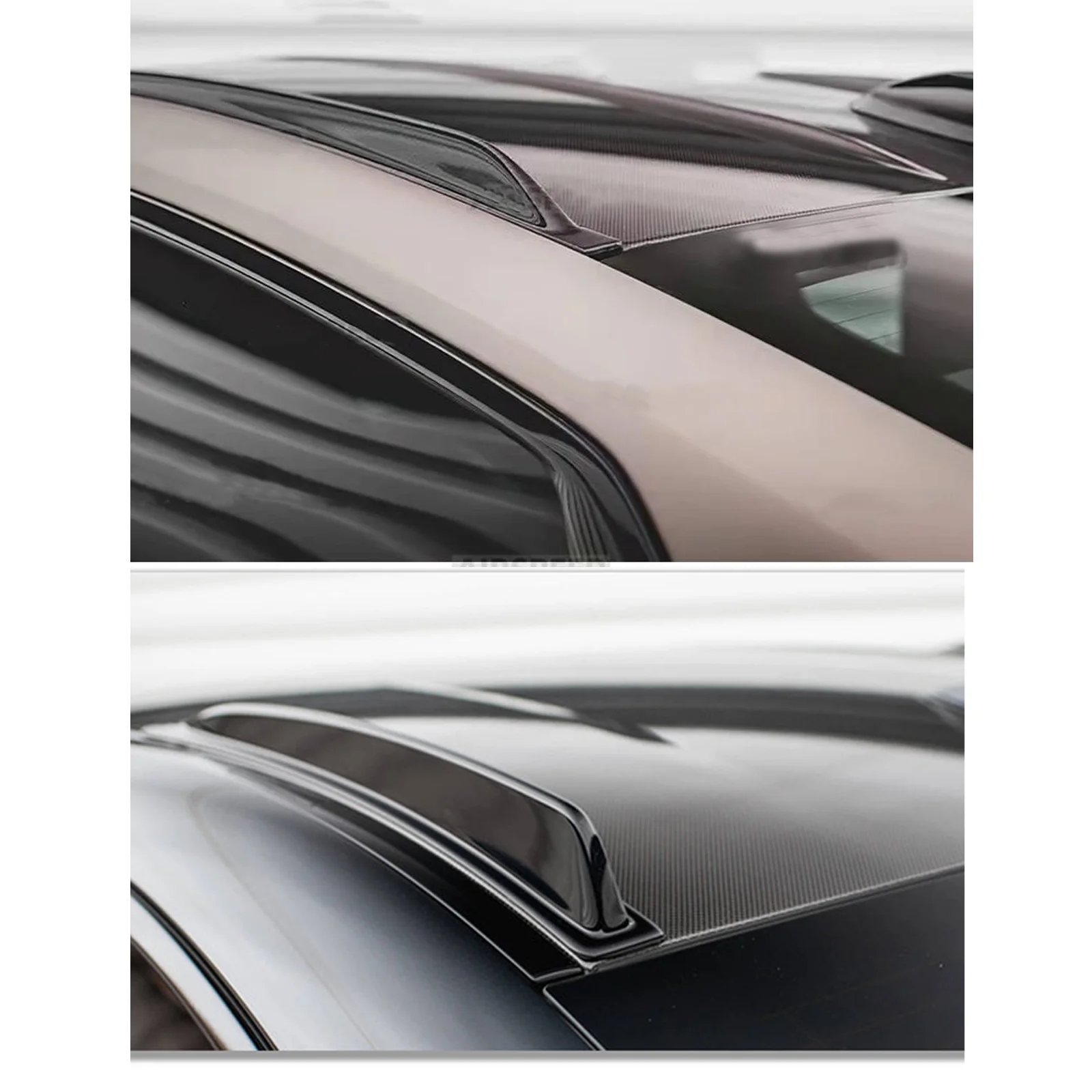 For BMW M3 G80 M4 G82 2020-2025 Roof Side Wing Spoiler Roof Decorative Spoiler Trim Wind Knife Accessories Carbon Look Glossy Bl
