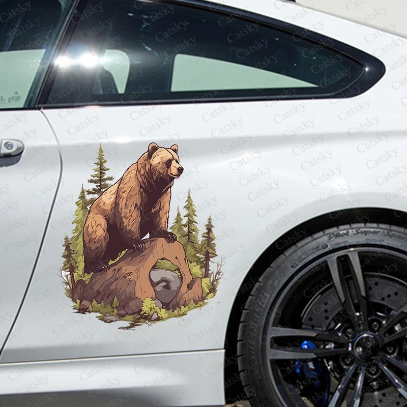 bear animal forest Car Decal Hood Decal Side Vinyl Sticker Decal Truck Graphic Ita Car Wrap Car Paint Decoration Sticker Decal