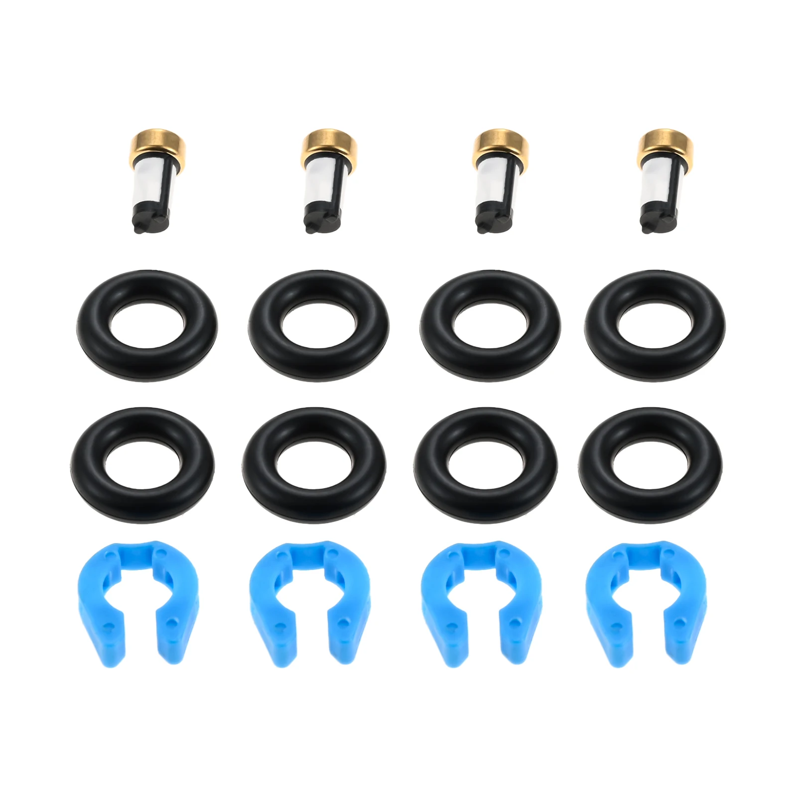 4 Sets Rubber Fuel Injector Repair Kit for Renault Clio Scenic 1.6 Partner 1.8 Replace IWP001 IWP003 IWP006 IWP043 IWP143 IWP041