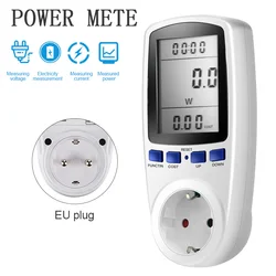 IsFriday Socket With Power Meter 220V 230V AC EU Plug Digital Voltage Wattmeter Electricity Consumption Meter Watt Energy KWh