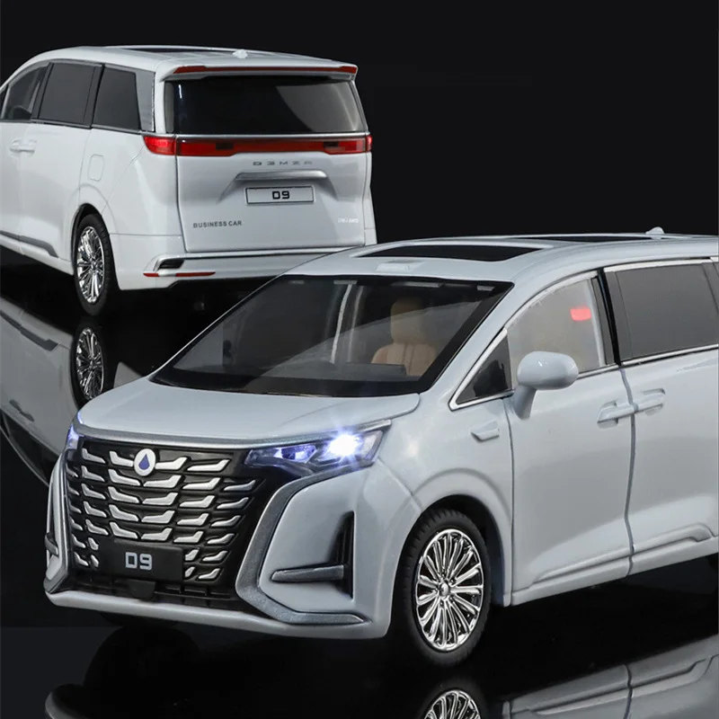 1:24 BYD DENZA D9 MPV سبيكة سيارة نموذج دييكاست المعادن سيارات تجارية المركبات نموذج محاكاة الصوت والضوء ألعاب أطفال هدية #3