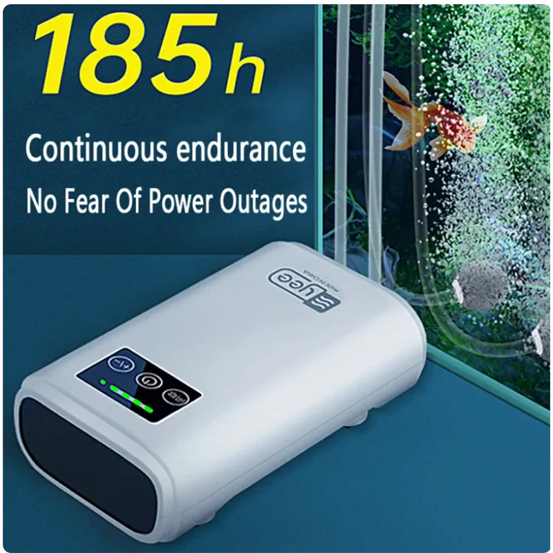 Aquarium Fish Tank Oxygen Pump Charging Dual-Purpose Air Pump Usb Lithium Battery Household Portable Fishing Mute 6000mA Outdoor