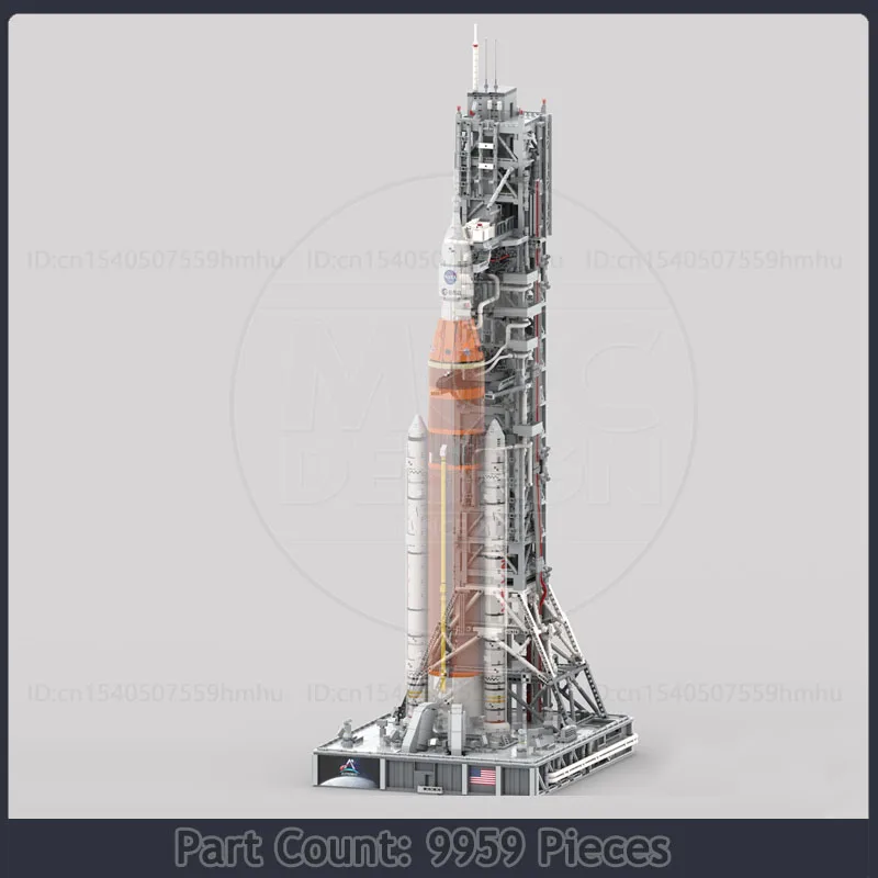 Space Series Moc Building Block Moon Rocket Technology Bricks Mobile Launcher Model Science Concept Toys Creative Gifts