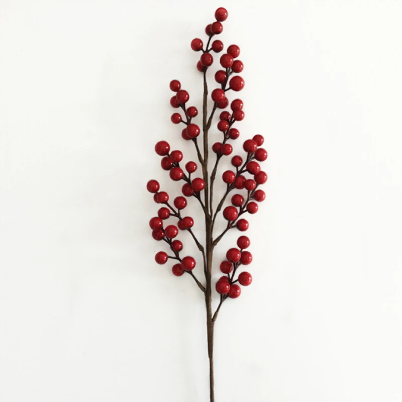 1pc/Lot 28 Inch Artificial Red Berry Branch for Christmas and Home Decor Free Shipping