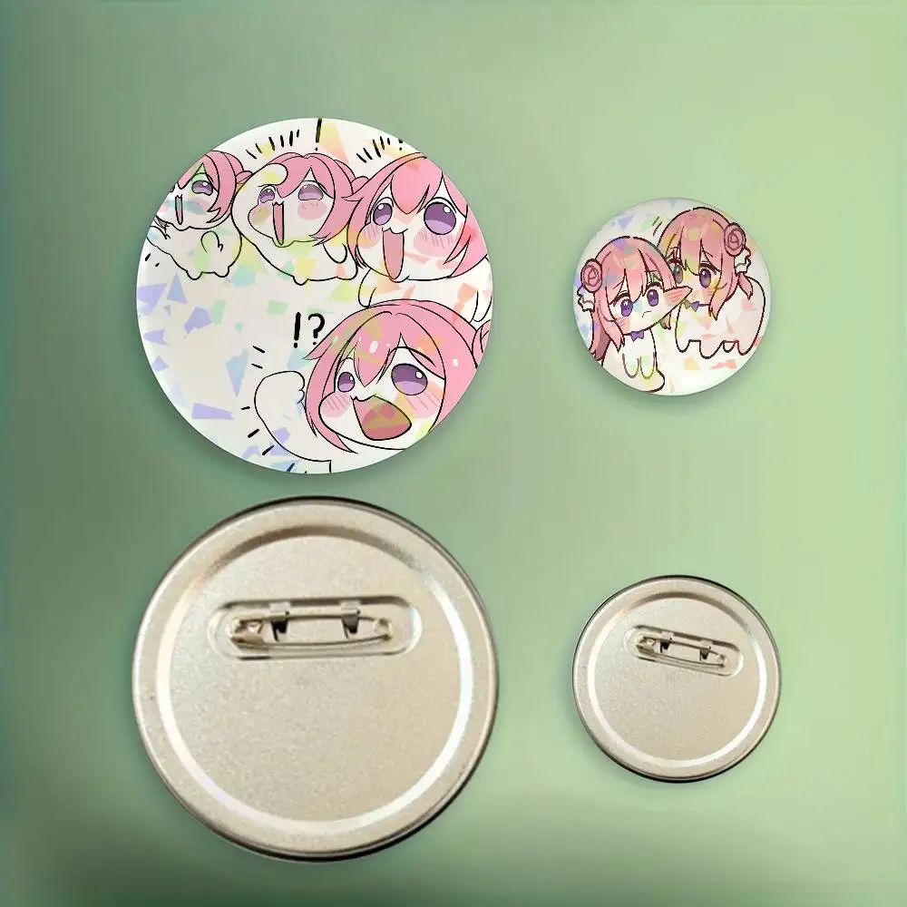 Dorothy Nikke DORO Pink Dog Button Pins Backpack Clothing Decor Brooch Cartoon Science Fiction Badge Laser Jewelry Gifts for Kid