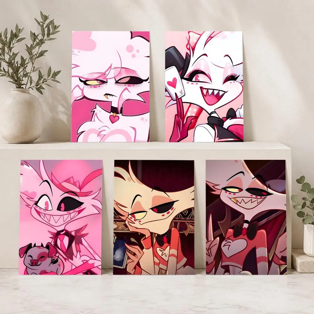 Anime Angel Dust H-hazbin Hotel Poster Canvas Mural For Interior Walls Crease-Free Beautiful For Living Room Bedroom