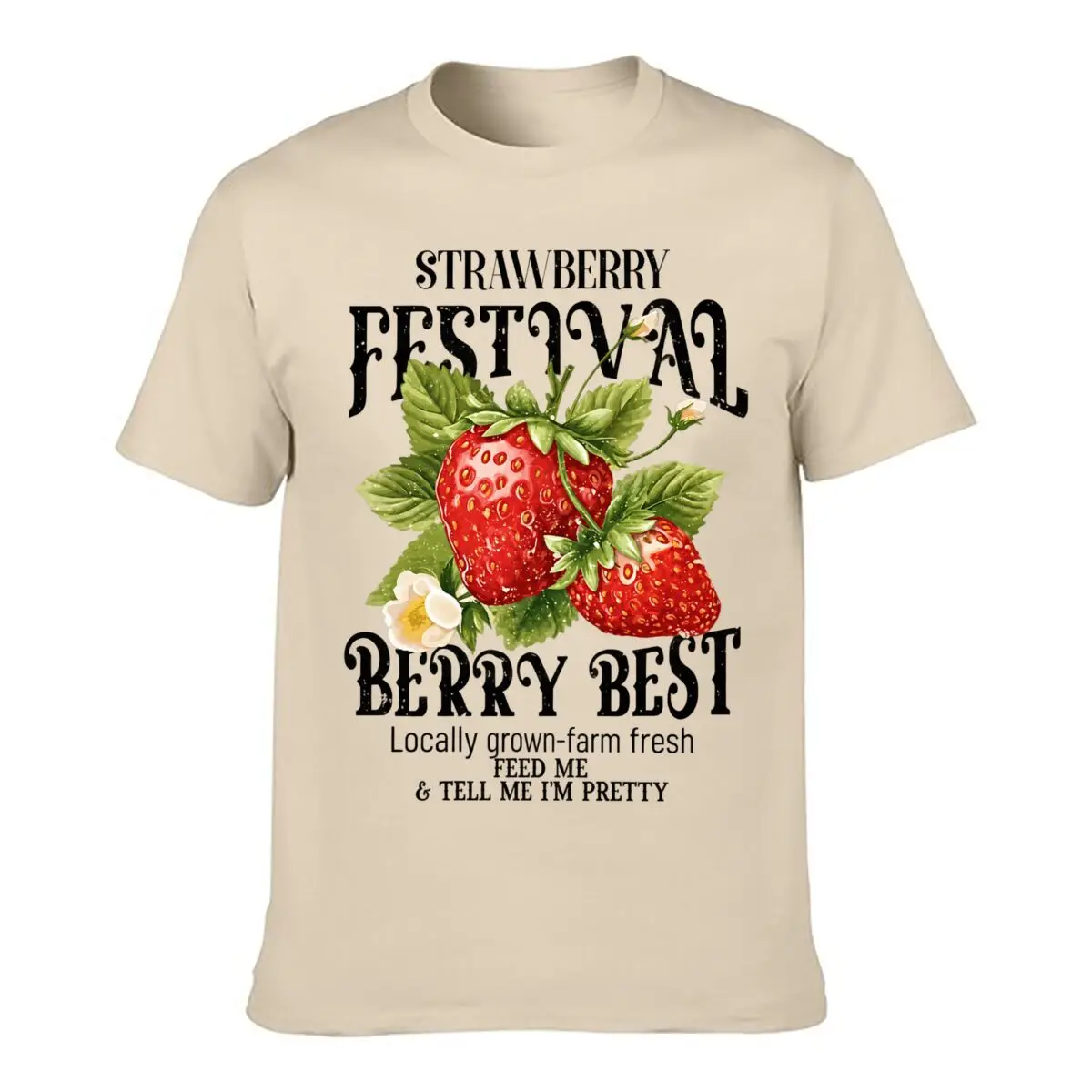 Strawberry Festival Berry Best Locally Grown Farm Fresh Street Loose Simple Tee