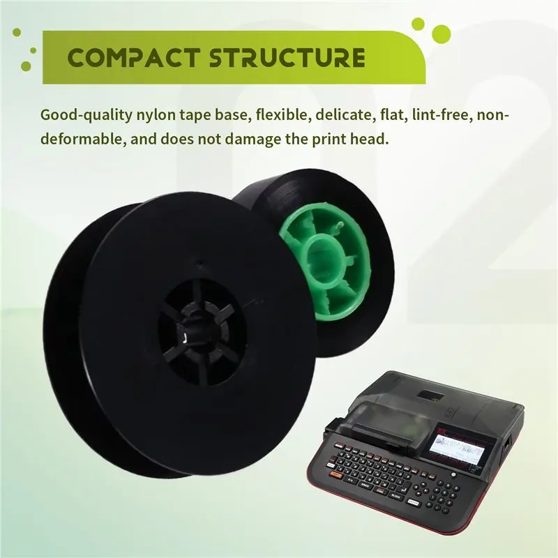 A41Z-1PCS BZ-500BK LM-IR50B MAX Label Ribbon For LETATWIN Electronic Lettering Machine LM-550E LM-550A LM-550A2 Label Maker