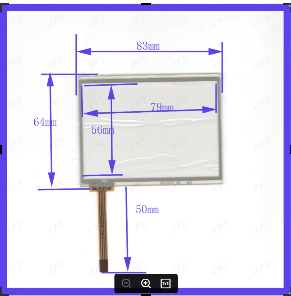 

ZhiYuSun AE1073 83*64 4 wire TOUCH SCREEN AE-1073 for gps glass 83*64mm touch panel this is compatible
