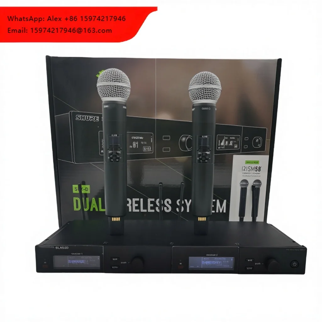 

SLXD4D BETA58 KSM8 9 11 Dual-channel True Diversity UHF Cordless Wireless Conference Microphone Noise Cancelling Lightweight