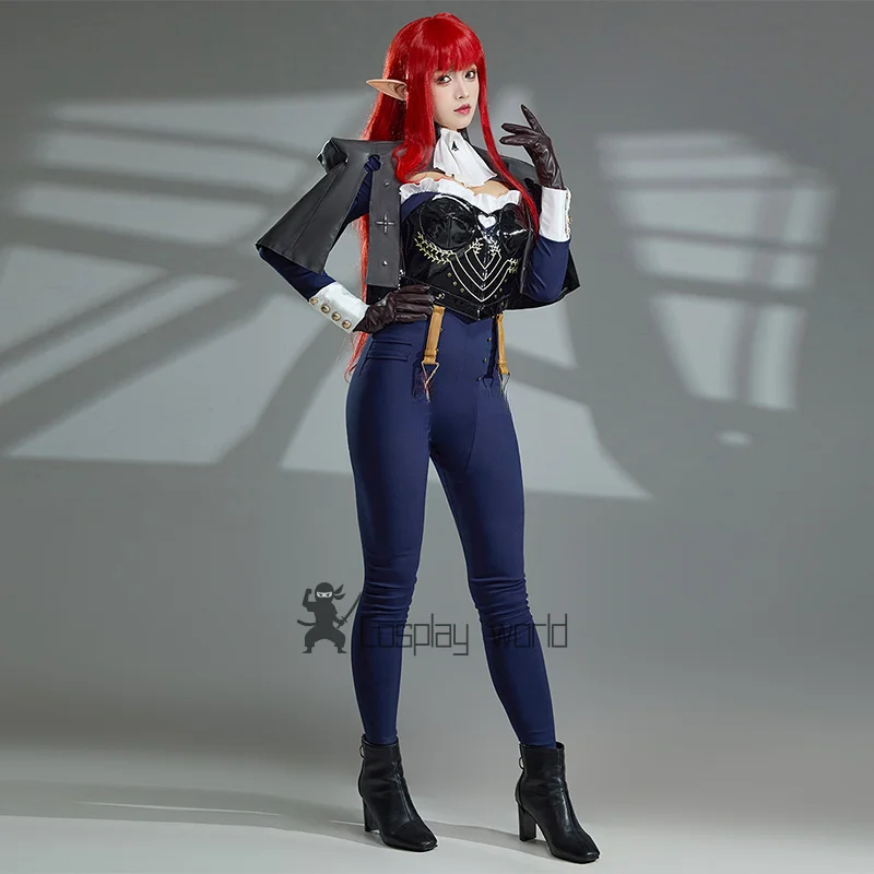 

Аниме Метафор: ReFantazio Hürkenberg Косплей Костюм Комбинезон с накидкой Нагрудник Хэллоуин модная женская новая униформа