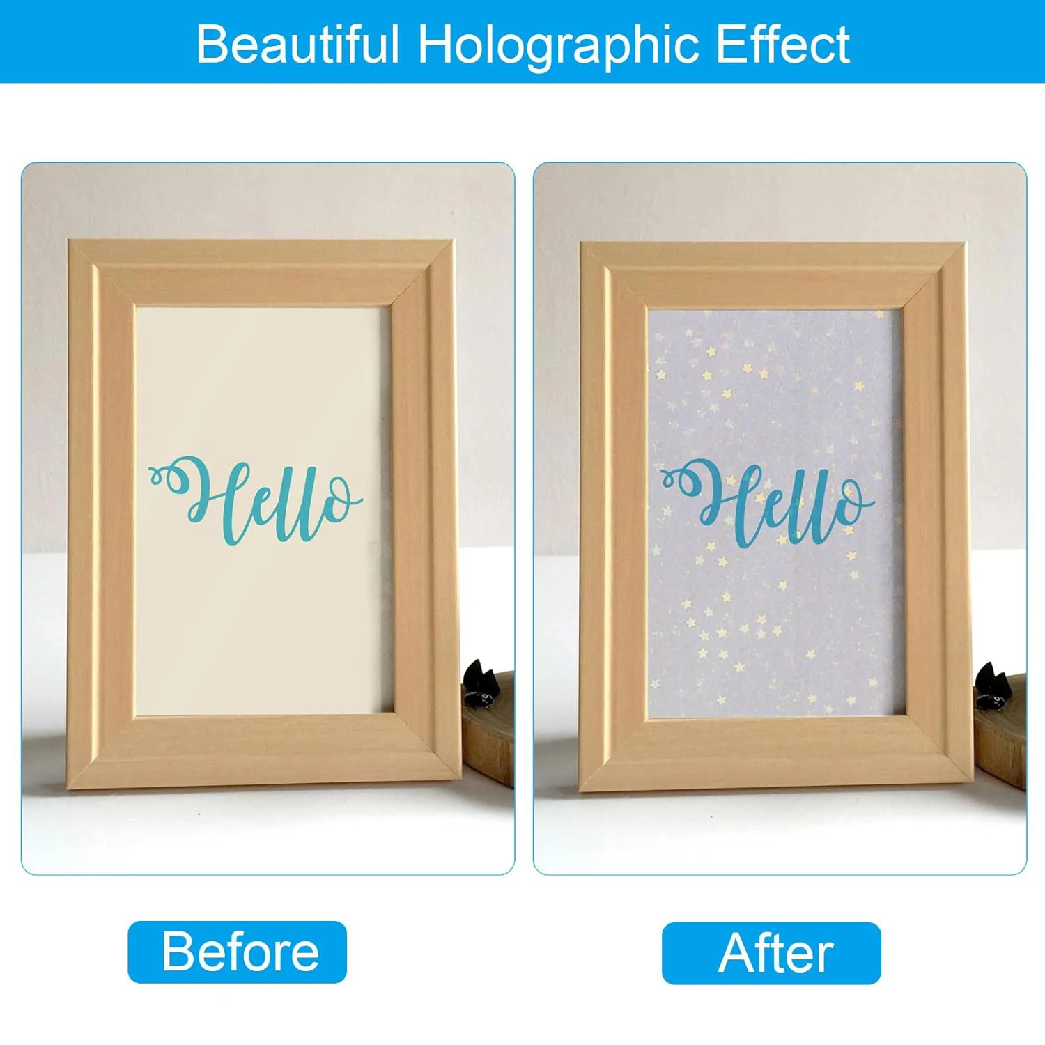 Non-Printable Cold Laminating Film 3 Inch 50 Sheets Star Pattern Office School Supply Cold Laminating Pouches