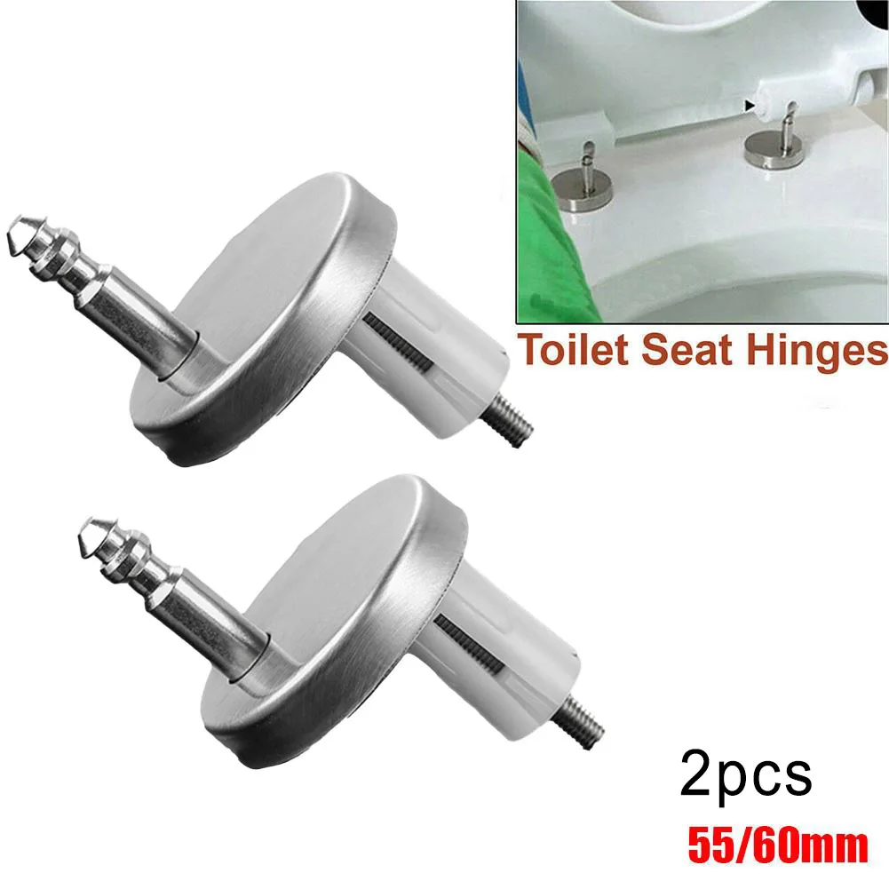 2Pc Toilet Lid Hinges Top Fix Hinge Mountings Replacement Release Quick Screws Fixing Bolts For Toilet Bathroom Acces 45/55/60mm
