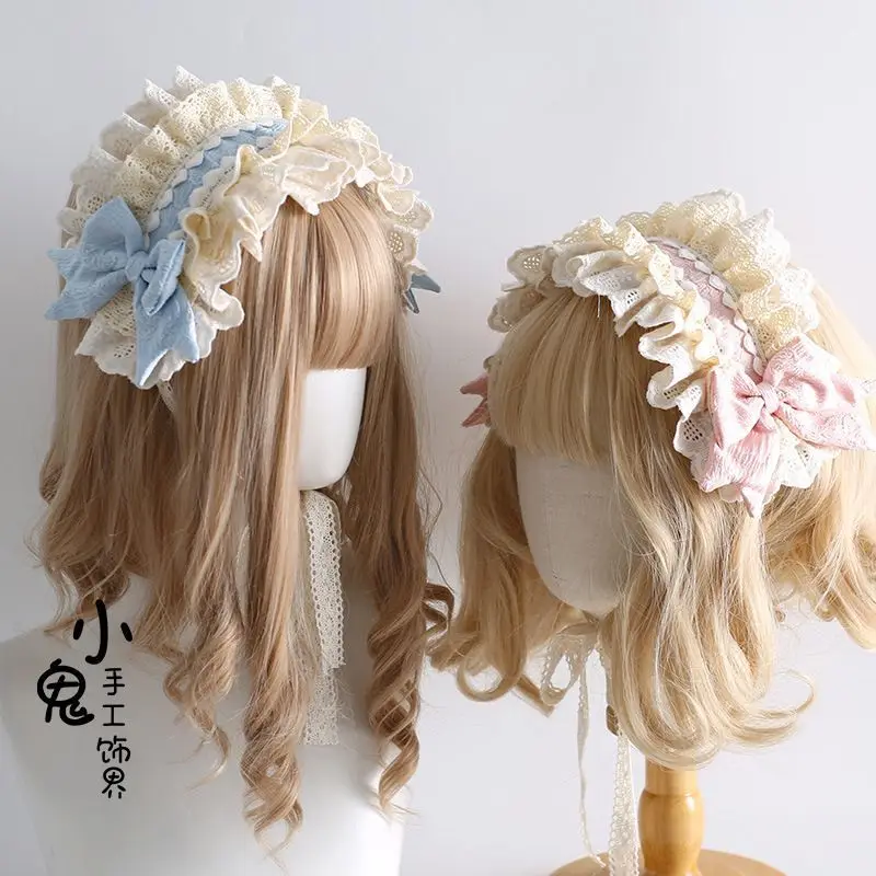 Coalfell Sweet Lace Lolita Bow Hair Clip, Cute Lolita Ballet Style Hair with Bow Hair Accessories