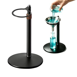 Adjustable Height Funnel Stand with Steel Ring Holder, Hands-Free Filter Support for 3D Printer Resin Recycling, Lab Filtration,