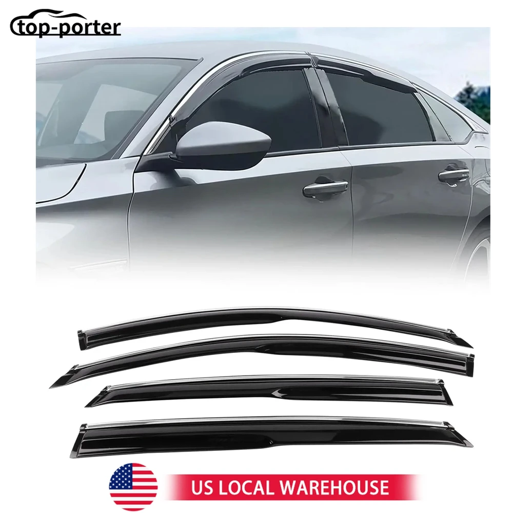 

4 шт. для Honda Accord JDM Mugen Style 2018-2022 гг. Лента на окно, козырек, вентиляционные от дождя