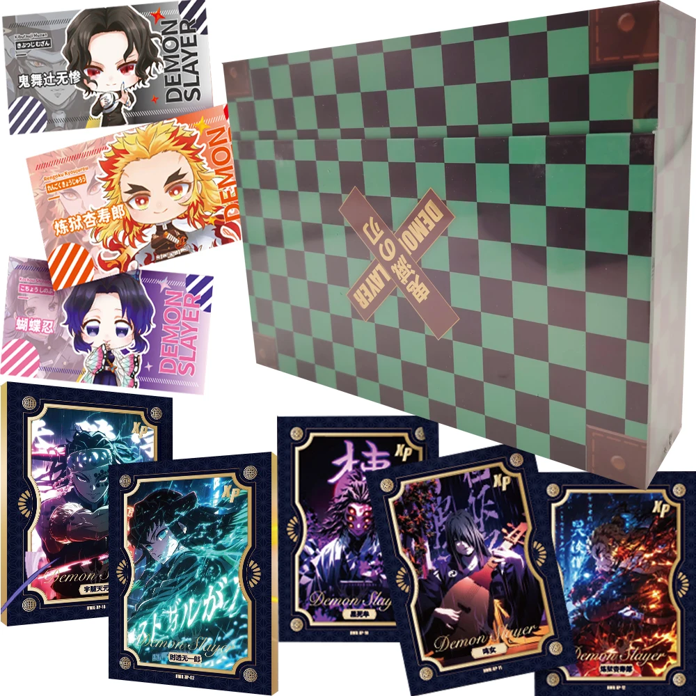 Demon Slayer Collection Cards Exquisite Embroidery Craftsmanship Anime Creative Character Peripheral Cards Friends Unique Gifts