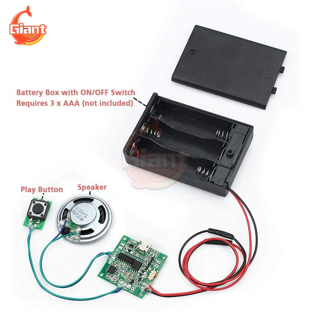 Mini Sound Recorder Module MP3 WAV Music Voice Player Programmable Board Photosensitive Sensor Audio Amplifier Board Speaker