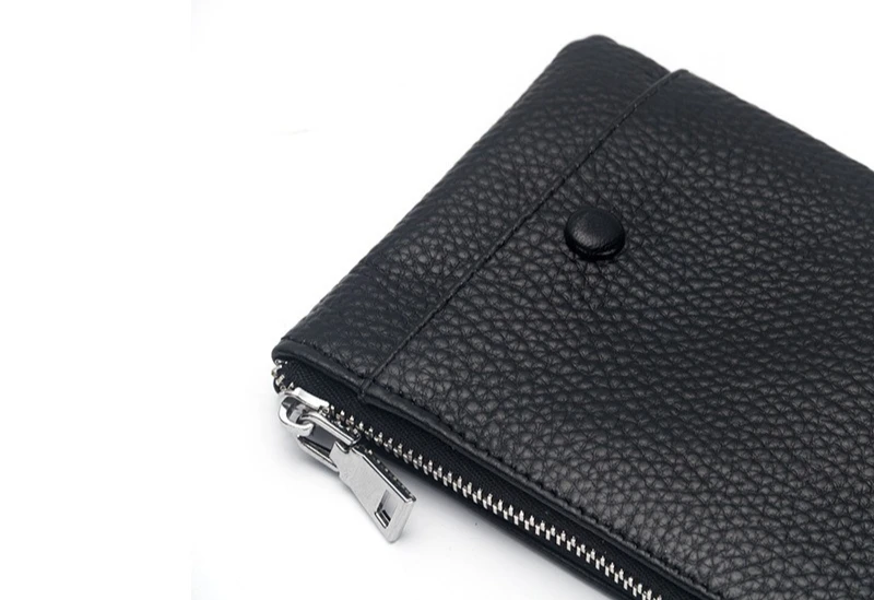 Baellerry Herren-Business-Geldbörse, lange Geldbörse aus echtem Leder, Geldhandtasche, Handy-Kartenhalter, Herren-Geschenk für Vater, Sohn, Ehemann – Detail 16