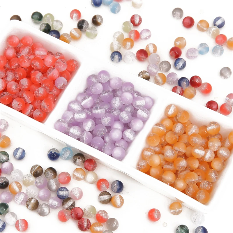 

10pcs 8mm Resins beading Round Beads Loose Beads Crystal for Craft DIY Necklace Bracelet Earring Jewelry Making Accessories