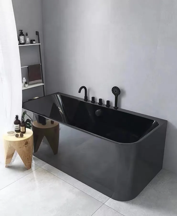 تصميم جديد AOWO حوض استحمام قائم بذاته فندق صالون سبا أحواض تدليك حمام جاكوزي داخلي 1 شخص