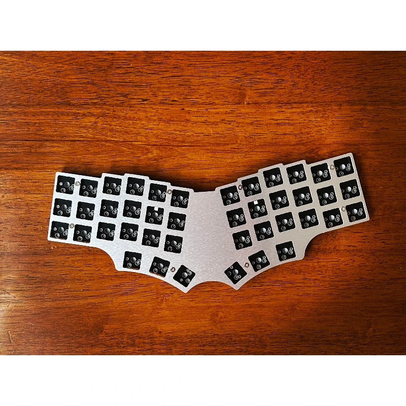 Keyboard Split Corne V4 X36 42-tombol Tata Letak 9-lapis Aluminium Hot Swap QMK Keyboard Mekanik Split Kustom Aksesoris Gamer