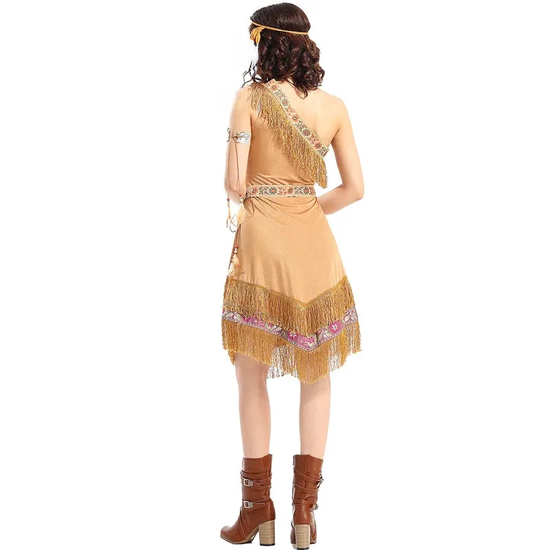 Lady Caveman Savage Costume Stone Age Jungle Tribe Huntress Cosplay Carnival Halloween Fancy Party Dress