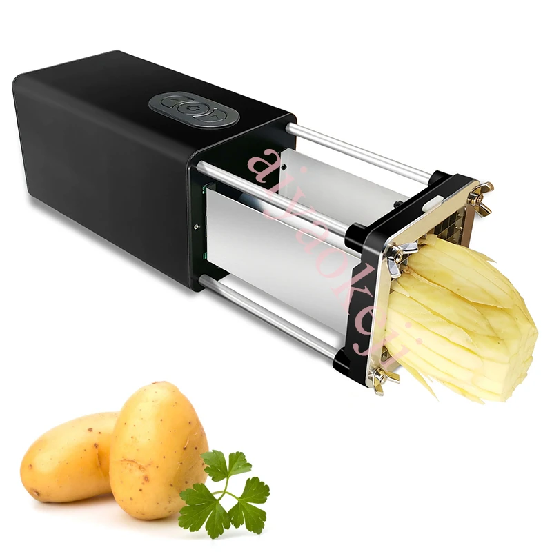 110V-240V Commercial Electric Potato Cutter Potato Chip Cutter French Fries Vegetable Cutting Machine Food Processor