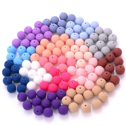 15mm 10Pcs/Lot Silicone Beads Baby Teething Beehive Round Food Grade Beads for DIY Threaded Silicone Beads Baby Teethers