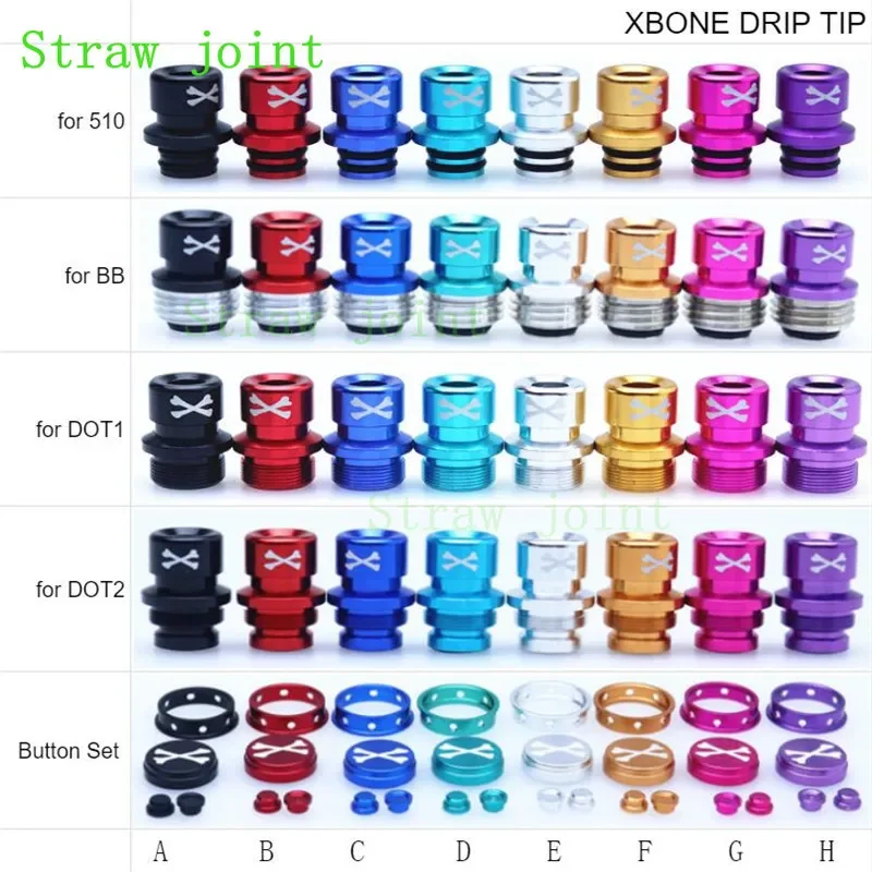 

Соломенный шарнир XBone, алюминий 510 X Bone Drip Tip Dot Aio V2 1, набор кнопок PRESS KEY, заготовка BB для Petri BOX DotAio, 2 цвета 8