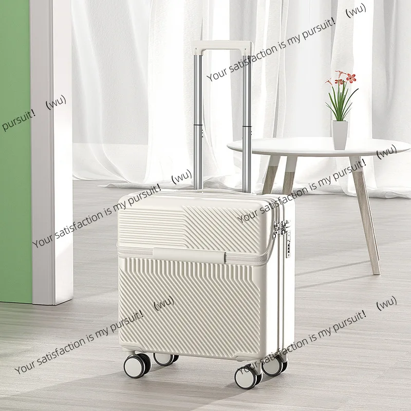 

Полуоткрытая крышка, новый дорожный чемодан для посадки, 18-дюймовый женский интернет-знаменитости, бесшумный вращающийся колесный дорожный багажный тележка