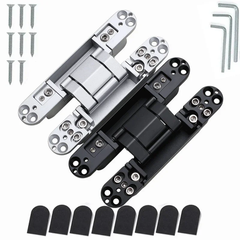 2PCS Invisible Door Hinges, Hidden Hinges, Hidden Adjustable Cross Wooden  Outward Opening Hidden  Hinges