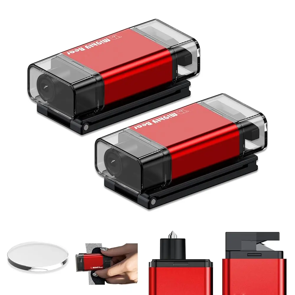 

Window Breaker Seatbelt Cutter, 2-in-1 Car Emergency Tool, Underwater Glass Breaker for Traffic Accidents and Family Rescue