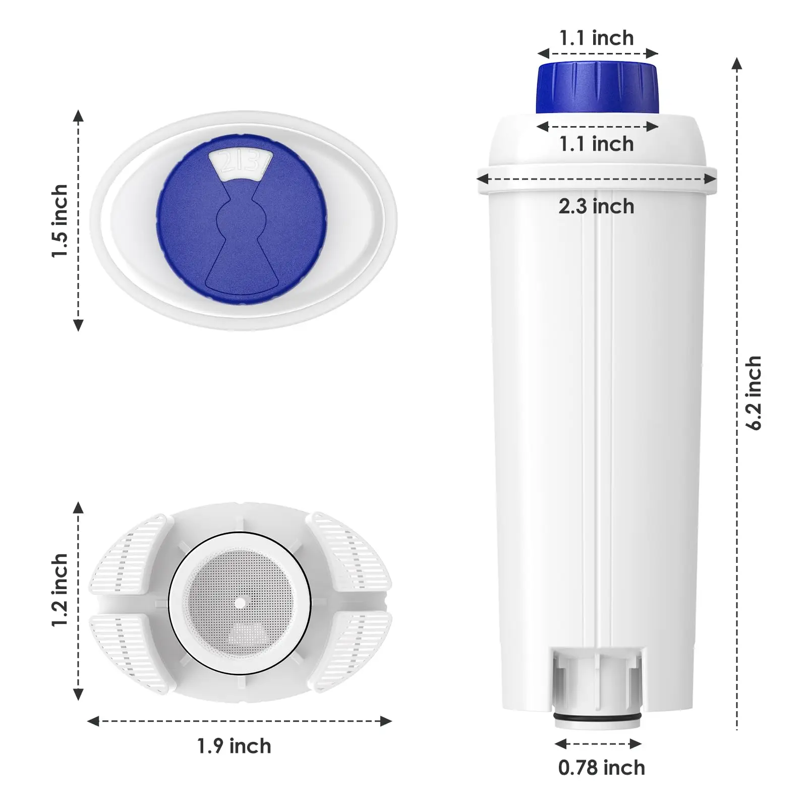 Picture 7: 2/4/6/8/10Pcs Filter for Delonghi Coffee Machine Dlsc002 Water Filter for Delonghi Magnifica evo, Dinamica, Eletta, ECAM, ESAM