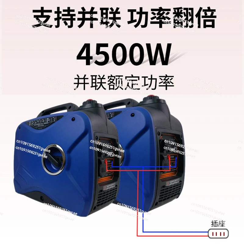 Portable Portable Gasoline Generator 220V Frequency Conversion Silent 3KW Home Outdoor Stall Camping RV Mini