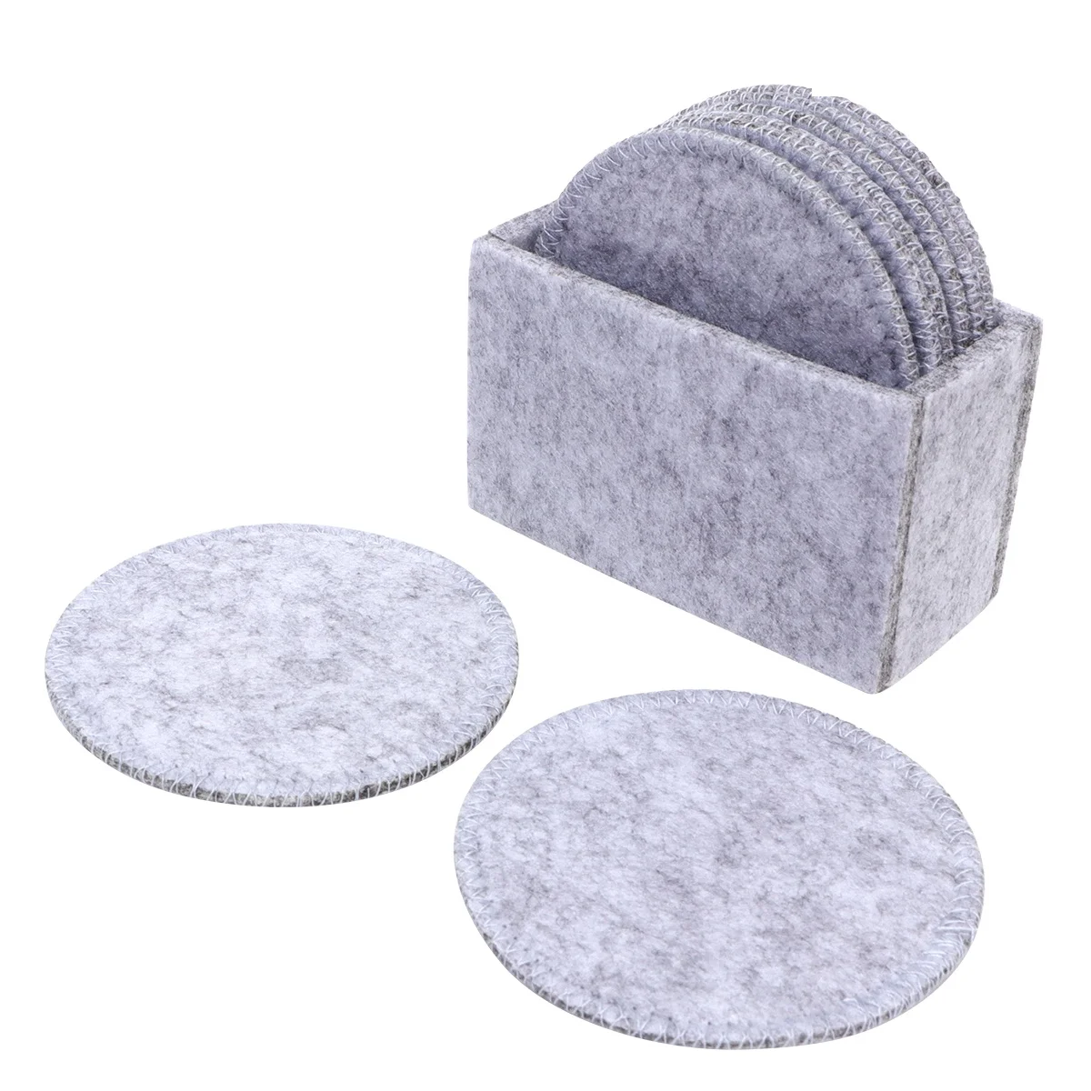 

8pcs Anti-Slip Skidproof Non-Woven Table Simple Protector Table Cup Mat For Home Kitchen Bar Simple Cup Mat Grey